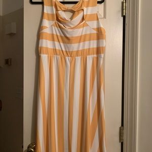 Light weight yellow and white dress